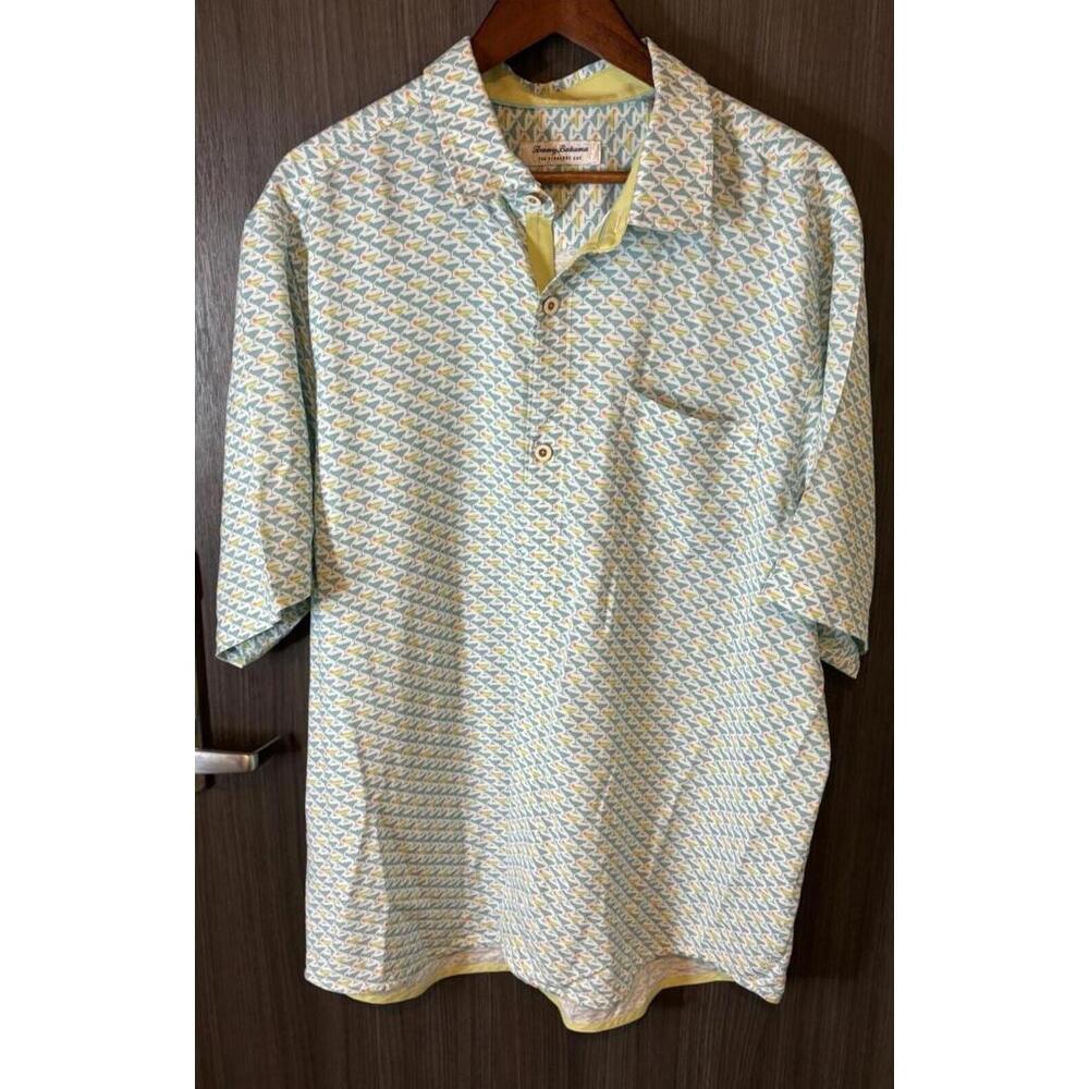 Tommy Bahama Shirt Men XL Multicolor Cocktails‎ Veracruz Short Sleeve Button-Up